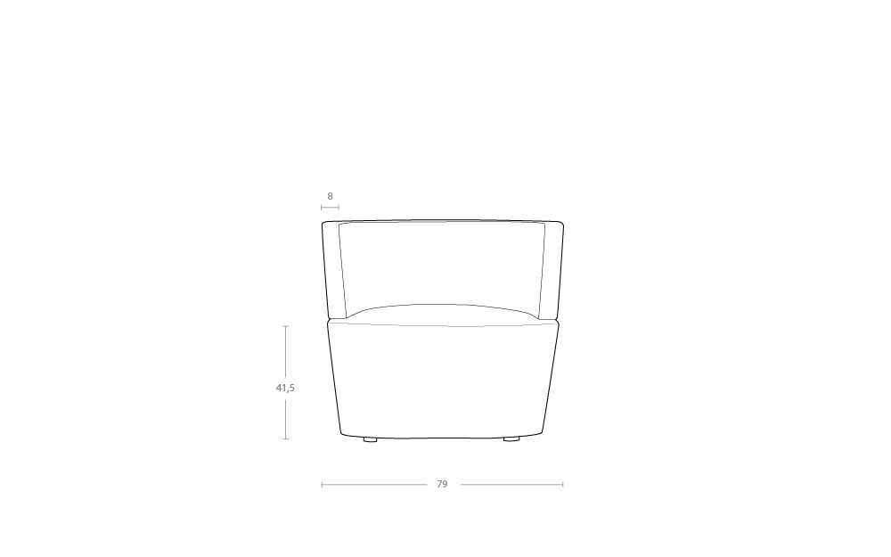 Dimensoes do produto poltrona one